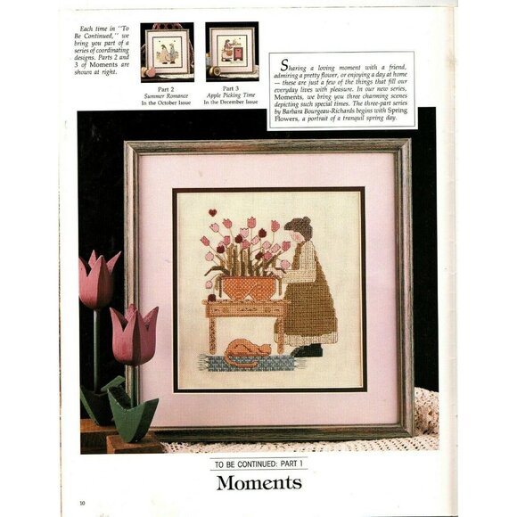 Leisure Arts August 1989 Magazine Cross Stitch, Crochet, Knit, Craft Americana - Picture 2 of 8